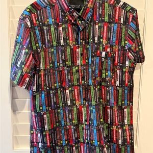 RSVLTS Multicolor Book Pattern Men's Shirt